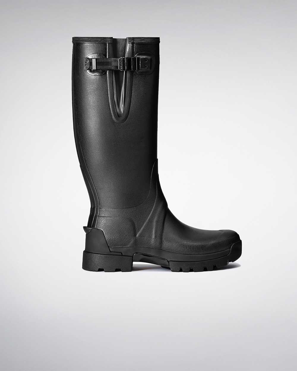 Hunter Balmoral Adjustable 3mm Neoprene Men's Wellies NZ-45438Q Black